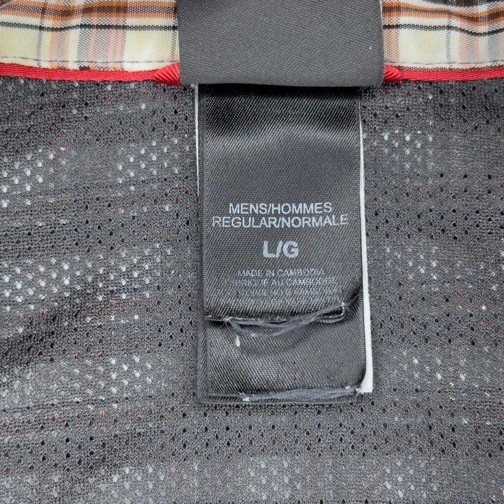 The North Face Men's Large Brown Plaid Long Sleeve Shirt Roll Tab Sleeves Hiking